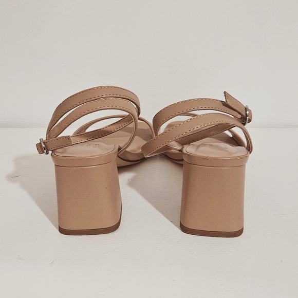 A.New Day Shannon heels for women with memory foam insole open toe and square - Picture 2 of 11